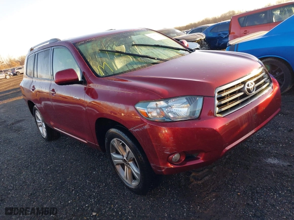 2009 Toyota Highlander Sport with VIN JTEES43A592130428, listed as a IAAI auction lot 41394523 with 170,376 mi miles. Bid and sale history available at carsss.com. Image 1.