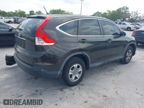 2013 Honda CR-V LX with VIN 5J6RM3H35DL038057, listed as a IAAI auction lot 41878198 with 138,196 mi miles. Bid and sale history available at carsss.com. Image 4.