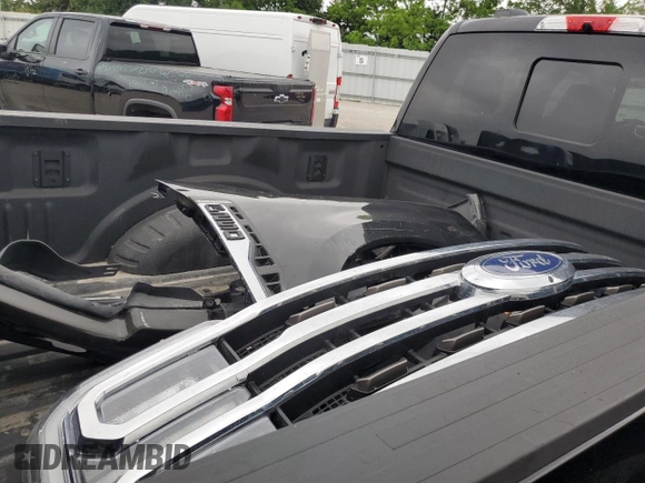 2024 Ford Super Duty F-250 SRW XL with VIN 1FT8W2BTXRED69906, listed as a Copart auction lot 55270455 with 7,381 mi miles and Salvage Title. Bid and sale history available at carsss.com. Image 12.