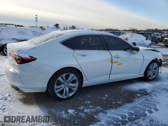 2021 Acura TLX w/Technology Package with VIN 19UUB6F43MA006630, listed as a Copart auction lot 89204595 with 19,208 mi miles and Clean Title. Bid and sale history available at carsss.com. Image 3.