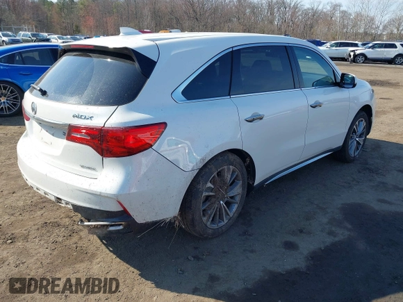 2017 Acura MDX w/Technology Pkg with VIN 5FRYD4H56HB023051, listed as a IAAI auction lot 41893936 with 109,546 mi miles. Bid and sale history available at carsss.com. Image 4.