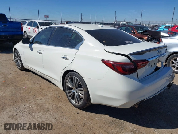 2018 Infiniti Q50 3.0t LUXE with VIN JN1EV7AP5JM355898, listed as a IAAI auction lot 40455903 with 80,812 mi miles. Bid and sale history available at carsss.com. Image 3.