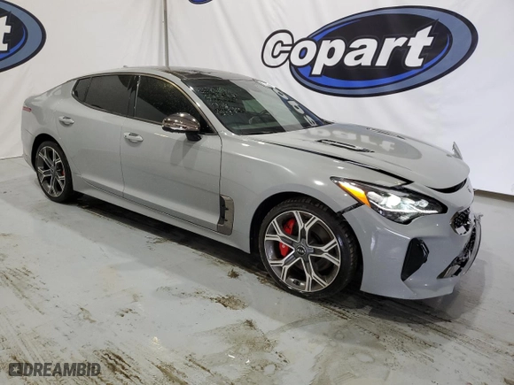 2021 Kia Stinger GT2 with VIN KNAE55LC7M6088183, listed as a Copart auction lot 44681654 with 13,208 mi miles and Clean Title. Bid and sale history available at carsss.com. Image 4.