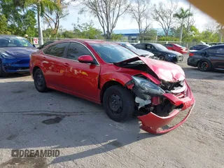 2012 Mazda 6 i Sport with VIN 1YVHZ8BH3C5M31735, listed as a IAAI auction lot 41593666 with 225,215 mi miles. Bid and sale history available at carsss.com. Image 1.