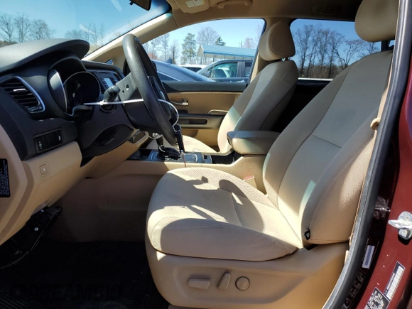 2015 Kia Sedona LX with VIN KNDMB5C15F6020392, listed as a Copart auction lot 49422195 with 176,461 mi miles and Salvage Title. Bid and sale history available at carsss.com. Image 7.