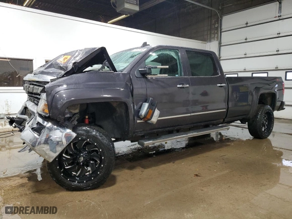 2015 Chevrolet Silverado 2500HD LTZ with VIN 1GC1KWE89FF579463, listed as a Copart auction lot 47570195 with 0 mi miles and Salvage Title. Bid and sale history available at carsss.com. Image 1.