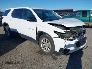 2020 Chevrolet Traverse LS with VIN 1GNEVFKW0LJ191534, listed as a IAAI auction lot 42341843 with 76,745 mi miles and . Bid and sale history available at DreamBid. Image 1.