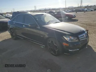 2012 Mercedes-Benz C 350 Sport with VIN WDDGF5HB1CR195581, listed as a Copart auction lot 44602635 with 188,704 mi miles and Salvage Title. Bid and sale history available at DreamBid. Image 4.