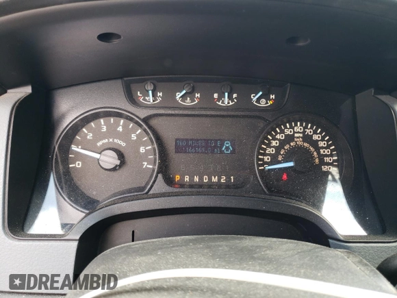 2012 Ford F-150 XL with VIN 1FTMF1CM7CKD81682, listed as a Copart auction lot 57115185 with 166,169 mi miles and Clean title. Bid and sale history available at DreamBid. Image 9.