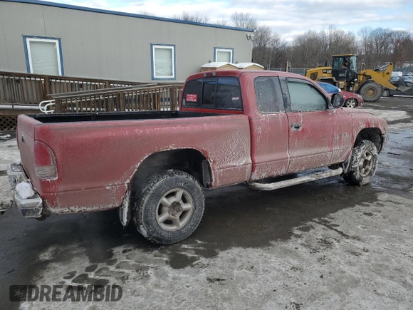 1999 Dodge Dakota SLT with VIN 1B7GG22X1XS163478, listed as a Copart auction lot 88742795 with 205,334 mi miles and Salvage Title. Bid and sale history available at carsss.com. Image 3.