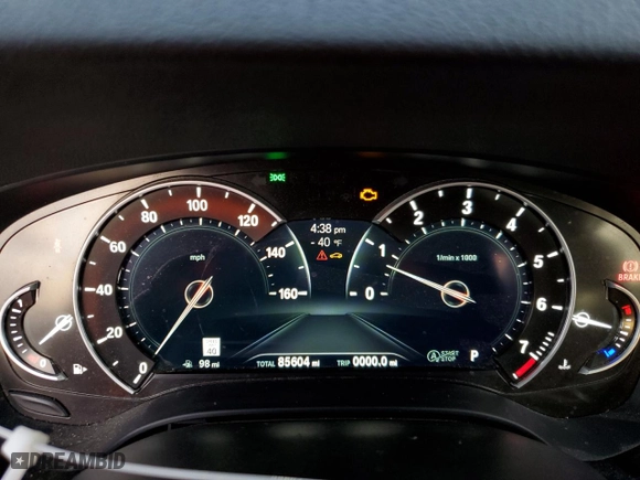 2019 BMW 5 Series 530i xDrive with VIN WBAJA7C50KWW23438, listed as a Copart auction lot 85311294 with 85,604 mi miles and Salvage Title. Bid and sale history available at carsss.com. Image 9.