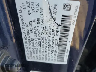 2018 Honda CR-V LX with VIN 2HKRW6H30JH203322, listed as a Copart auction lot 53071435 with 159,570 mi miles and Salvage Title. Bid and sale history available at DreamBid. Image 13.