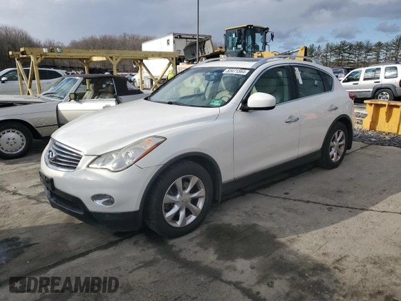2010 Infiniti EX Journey z VIN JN1AJ0HR6AM755770, wystawiony jako Copart lot #83471564 z przebiegiem 154 298 mil mil oraz Szkody całkowita. Historia ofert i sprzedaży dostępna na DreamBid. Obrazek 1.