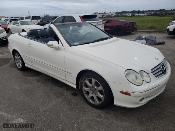 2004 Mercedes-Benz CLK-Class Cabriolet 3.2L with VIN WDBTK65G04T015892, listed as a Copart auction lot 74207654 with 0 mi miles and Salvage Title. Bid and sale history available at carsss.com. Image 4.