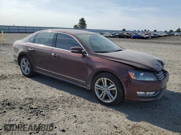 2014 Volkswagen Passat SE with VIN 1VWBN7A32EC088774, listed as a Copart auction lot 60753755 with 124,660 mi miles and Salvage title. Bid and sale history available at DreamBid. Image 4.