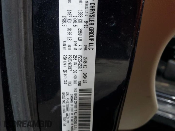 2014 Chrysler Town & Country Limited with VIN 2C4RC1GG9ER156039, listed as a Copart auction lot 88403185 with 111,663 mi miles and Salvage Title. Bid and sale history available at DreamBid. Image 13.