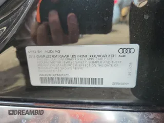 2013 Audi A8 4.0L with VIN WAUR2AFD2DN028826, listed as a Copart auction lot 64756025 with 107,761 mi miles and Salvage title. Bid and sale history available at DreamBid. Image 12.
