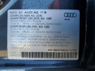 2019 Audi A4 allroad Premium Plus z VIN WA18NAF49KA014796, wystawiony jako Copart lot #48475705 z przebiegiem 50 294 mil mil oraz Szkoda całkowita • Salvage title. Historia ofert i sprzedaży dostępna na DreamBid. Obrazek 15.