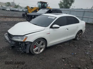 2017 Volkswagen Jetta GLI with VIN 3VW4T7AJ6HM342390, listed as a Copart auction lot 60408825 with 124,050 mi miles and Salvage title. Bid and sale history available at DreamBid. Image 1.