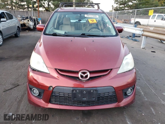 2010 Mazda 5 Sport with VIN JM1CR2W30A0382726, listed as a Copart auction lot 70717344 with 87,716 mi miles and Clean Title. Bid and sale history available at DreamBid. Image 5.