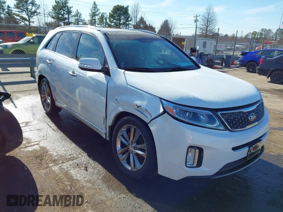 2014 Kia Sorento SX with VIN 5XYKW4A72EG449868, listed as a IAAI auction lot 41441234 with 150,244 mi miles. Bid and sale history available at carsss.com. Image 1.