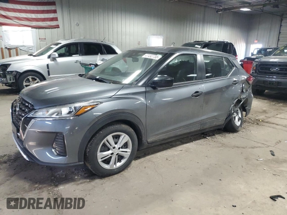 2023 Nissan Kicks S with VIN 3N1CP5BV0PL528555, listed as a Copart auction lot 47492755 with 38,855 mi miles and Salvage Title. Bid and sale history available at DreamBid. Image 1.