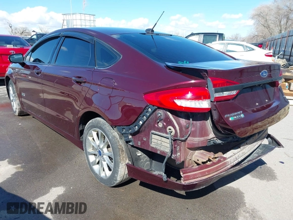 2017 Ford Fusion Energi SE with VIN 3FA6P0PU5HR274892, listed as a IAAI auction lot 41823526 with 188,746 mi miles. Bid and sale history available at carsss.com. Image 3.