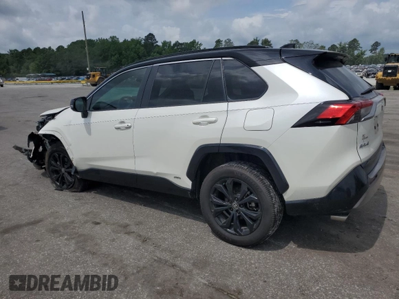 2022 Toyota RAV4 Hybrid XSE with VIN 2T3E6RFVXNW031612, listed as a Copart auction lot 60544055 with 99,831 mi miles and Salvage title. Bid and sale history available at DreamBid. Image 2.