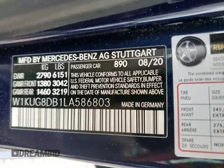 2020 Mercedes-Benz S 560 z VIN W1KUG8DB1LA586803, wystawiony jako Copart lot #55816675 z przebiegiem 55 539 mil mil oraz Nie do naprawy • Non repairable. Historia ofert i sprzedaży dostępna na DreamBid. Obrazek 12.