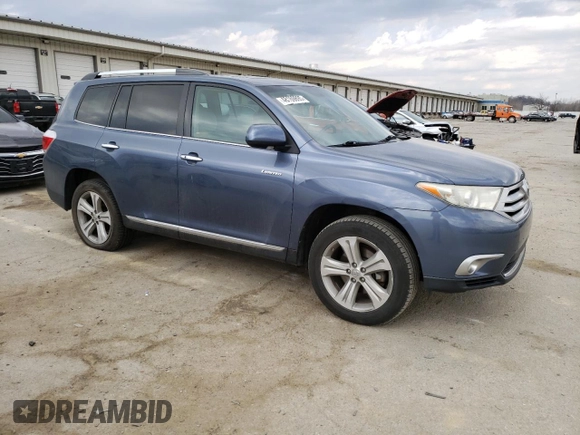 2012 Toyota Highlander Limited with VIN 5TDDK3EH9CS154252, listed as a Copart auction lot 48169895 with 225,493 mi miles and Salvage title. Bid and sale history available at DreamBid. Image 4.