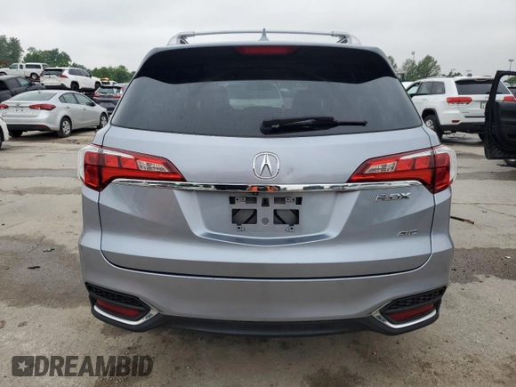 2016 Acura RDX Technology with VIN 5J8TB4H51GL010917, listed as a Copart auction lot 59498185 with 158,843 mi miles and Salvage title. Bid and sale history available at DreamBid. Image 6.