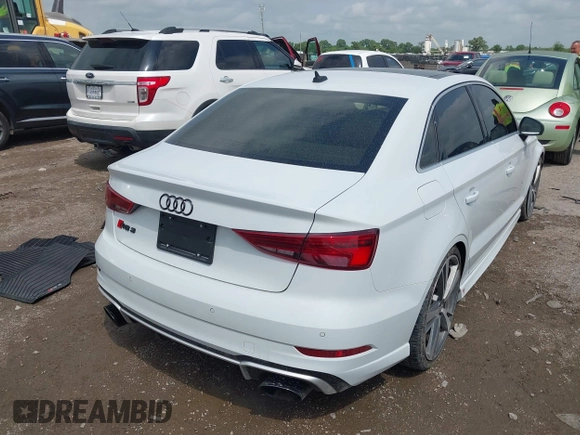 2019 Audi RS 3 with VIN WUABWGFF3KA907627, listed as a IAAI auction lot 42119014 with 38,651 mi miles and . Bid and sale history available at DreamBid. Image 4.