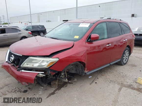 2016 Nissan Pathfinder S with VIN 5N1AR2MM5GC628370, listed as a IAAI auction lot 42193653 with 149,120 mi miles and . Bid and sale history available at DreamBid. Image 21.