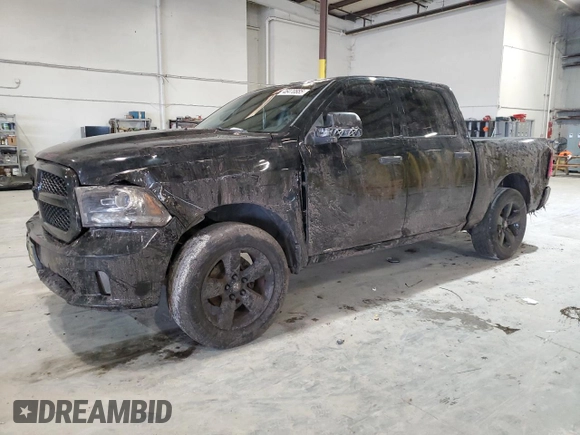 2014 Ram 1500 Express with VIN 1C6RR6KT8ES114385, listed as a Copart auction lot 46470885 with 157,055 mi miles and Salvage Title. Bid and sale history available at carsss.com. Image 1.