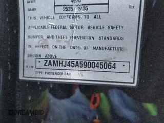 2009 Maserati GranTurismo с VIN ZAMHJ45A590045064, выставлен на аукционе IAAI как лот 42427689 с пробегом 57 113 миль миль и . История ставок и продаж доступна на DreamBid. Изображение 9.