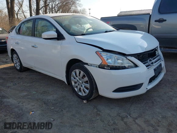 2015 Nissan Sentra S with VIN 3N1AB7AP6FY357106, listed as a IAAI auction lot 41773210 with 138,621 mi miles. Bid and sale history available at carsss.com. Image 1.