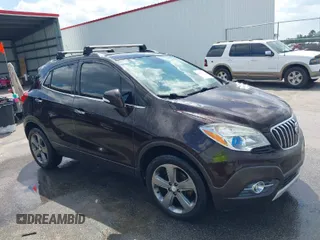 2014 Buick Encore Leather with VIN KL4CJCSB0EB593259, listed as a IAAI auction lot 41994204 with 215,292 mi miles. Bid and sale history available at carsss.com. Image 1.