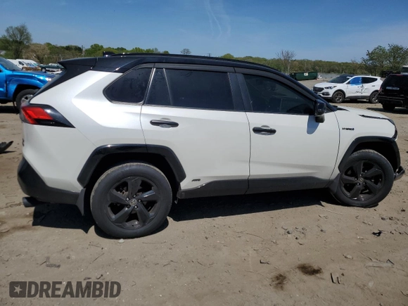 2019 Toyota RAV4 Hybrid XSE z VIN JTMEWRFV0KJ025912, wystawiony jako Copart lot #54350235 z przebiegiem 37 677 mil mil oraz Szkoda całkowita • Salvage title. Historia ofert i sprzedaży dostępna na DreamBid. Obrazek 3.