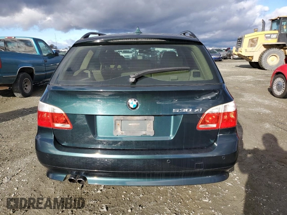 2007 BMW 5 Series 530xi with VIN WBANN73587CN03854, listed as a Copart auction lot 84946824 with 131,088 mi miles and Salvage title. Bid and sale history available at DreamBid. Image 6.