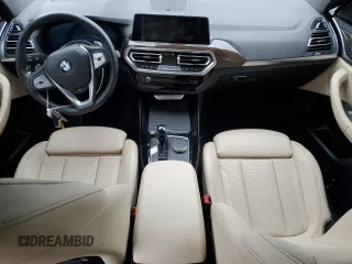2023 BMW X3 xDrive30i with VIN 5UX53DP04P9N51157, listed as a Copart auction lot 48352945 with Not Provided miles and Salvage Title. Bid and sale history available at DreamBid. Image 8.
