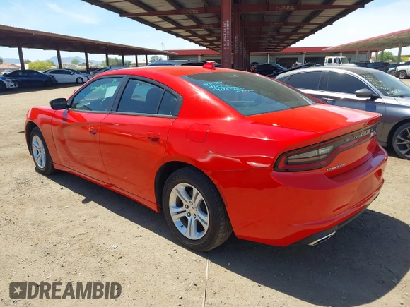 2023 Dodge Charger SXT with VIN 2C3CDXBG6PH531430, listed as a IAAI auction lot 42164798 with 49,543 mi miles. Bid and sale history available at carsss.com. Image 3.