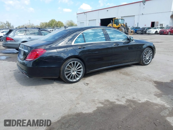2015 Mercedes-Benz S-Class S 550 with VIN WDDUG8CB7FA091561, listed as a IAAI auction lot 41452399 with 60,530 mi miles. Bid and sale history available at carsss.com. Image 4.