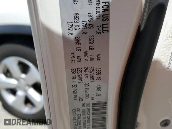 2018 Jeep Compass Latitude z VIN 3C4NJCBB8JT495295, wystawiony jako Copart lot #61054315 z przebiegiem 50 324 mil mil oraz Szkoda całkowita • Salvage title. Historia ofert i sprzedaży dostępna na DreamBid. Obrazek 13.