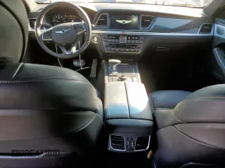2018 Genesis G80 Sport with VIN KMHGN4JB5JU219162, listed as a Copart auction lot 46816185 with 58,056 mi miles and Salvage Title. Bid and sale history available at DreamBid. Image 8.