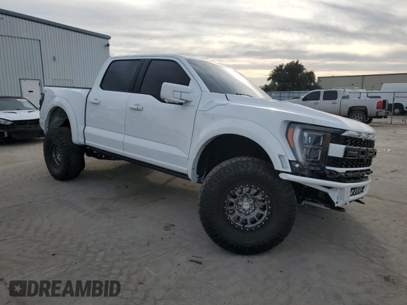 2022 Ford F-150 Raptor with VIN 1FTFW1RG6NFA17422, listed as a Copart auction lot 47318275 with 42,003 mi miles and Salvage Title. Bid and sale history available at carsss.com. Image 4.