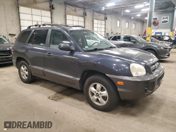 2006 Hyundai Santa Fe GLS with VIN KM8SC13D56U097262, listed as a Copart auction lot 46376785 with 164,382 mi miles and Clean Title. Bid and sale history available at carsss.com. Image 4.