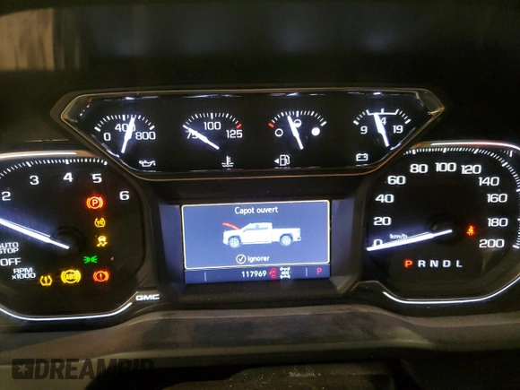 2022 GMC Sierra 1500 with VIN 1GTR9AED4NZ181850, listed as a Copart auction lot 87044594 with 117,969 mi miles and Salvage Title. Bid and sale history available at DreamBid. Image 9.