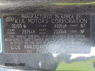 2005 Kia Amanti z VIN KNALD124X55071110, wystawiony jako IAAI lot #41716087 z przebiegiem 163 854 mil mil oraz . Historia ofert i sprzedaży dostępna na DreamBid. Obrazek 9.
