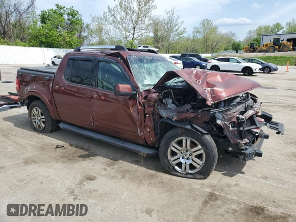2010 Ford Explorer Sport Trac Limited with VIN 1FMEU5D83AUA56947, listed as a Copart auction lot 54004565 with Not provided miles and Salvage title. Bid and sale history available at DreamBid. Image 4.