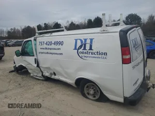 2018 Chevrolet Express Cargo Van with VIN 1GCWGAFP6J1261449, listed as a Copart auction lot 83677924 with 0 mi miles and Salvage Title. Bid and sale history available at carsss.com. Image 2.